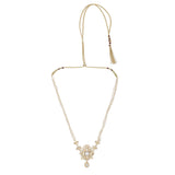 Gemstone Harisha navya 22k Gold Plated Pendant Set