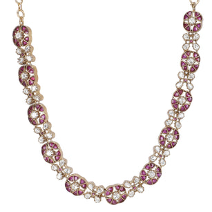 Gemstone Dhruvi 22k Gold Plated Necklace Set