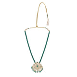 Gemstone Dhanishka 22k Gold Plated Pendant Set