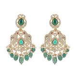 Gemstone Dhanishka 22k Gold Plated Pendant Set