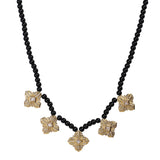 Gemstone Diti 22k Gold Plated Necklace Set