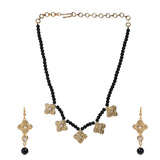 Gemstone Diti 22k Gold Plated Necklace Set