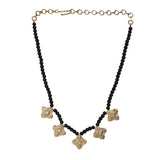 Gemstone Diti 22k Gold Plated Necklace Set