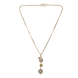 Gemstone Dipanwita 22k Gold Plated Pendant Set