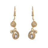 Gemstone Dipanwita 22k Gold Plated Pendant Set