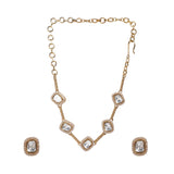 Gemstone Drishti 22k Gold Plated Choker Set