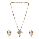 Gemstone Gulika 22k Gold Plated Pendant Set