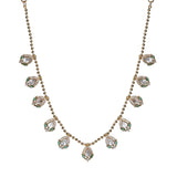Gemstone Chain Patti 22k Gold Plated Pendant Set