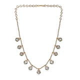 Gemstone Chain Patti 22k Gold Plated Pendant Set