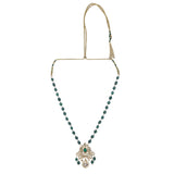 Gemstone Ganavi 22k Gold Plated Pendant Set