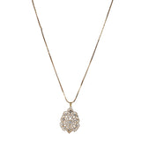 Gemstone Debanjali 22k Gold Plated Pendant Set