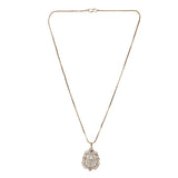 Gemstone Debanjali 22k Gold Plated Pendant Set
