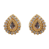 Gemstone Debanjali 22k Gold Plated Pendant Set