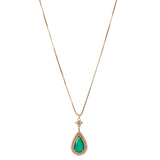 Gemstone Gaurika 22k Gold Plated Pendant Set