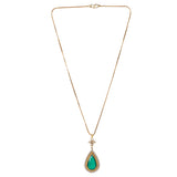 Gemstone Gaurika 22k Gold Plated Pendant Set