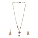 Gemstone  Devisha 22k Gold Plated Pendant Set