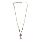 Gemstone  Devisha 22k Gold Plated Pendant Set