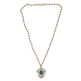 Gemstone Fulmati 22k Gold Plated Pendant Set