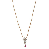 Gemstone Harita 22k Gold Plated Pendant Set