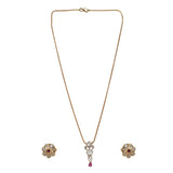 Gemstone Harita 22k Gold Plated Pendant Set