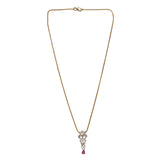 Gemstone Harita 22k Gold Plated Pendant Set