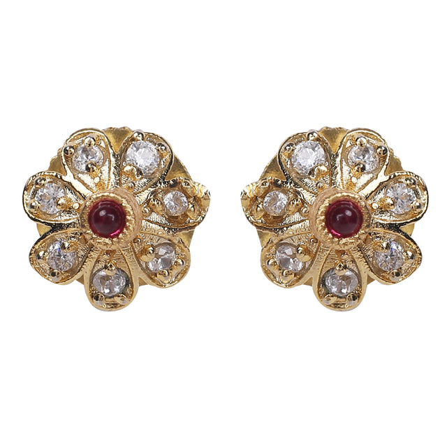 Gemstone Harita 22k Gold Plated Pendant Set
