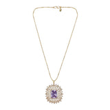 Gemstone Kanchana 22k Gold Plated Pendant Set