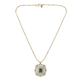 Gemstone Kaishori 22k Gold Plated Pendant Set