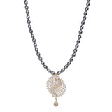Gemstone Haarika 22k Gold Plated Pendant Set
