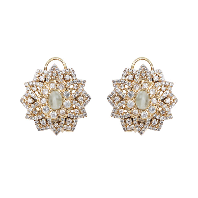 Gemstone Jhalak 22k Gold Plated Pendant Set