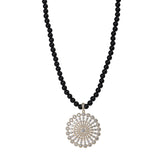 Gemstone 22k Gold Plated Pendant Set