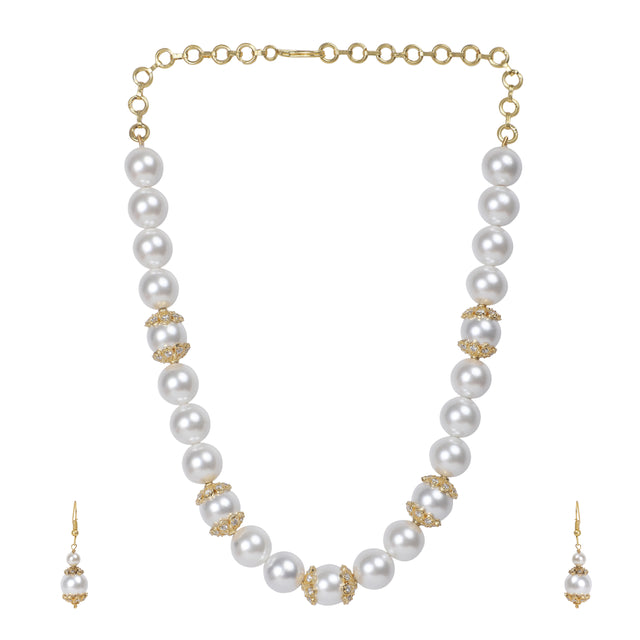 Gemstone Kalika 22k Gold Plated Pendant Set