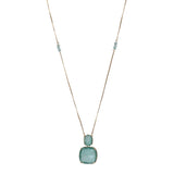 Gemstone Kanti 22k Gold Plated Pendant Set