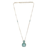 Gemstone Kanti 22k Gold Plated Pendant Set