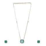 Gemstone Kajri 22k Gold Plated Pendant Set