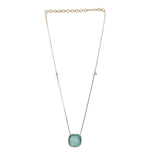Gemstone Kajri 22k Gold Plated Pendant Set