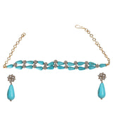 Gemstone Janya 22k Gold Plated Choker Set