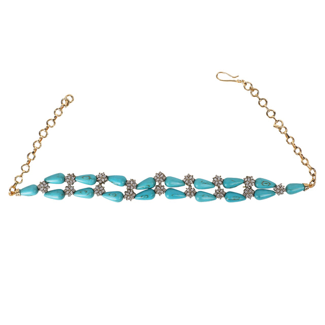 Gemstone Janya 22k Gold Plated Choker Set