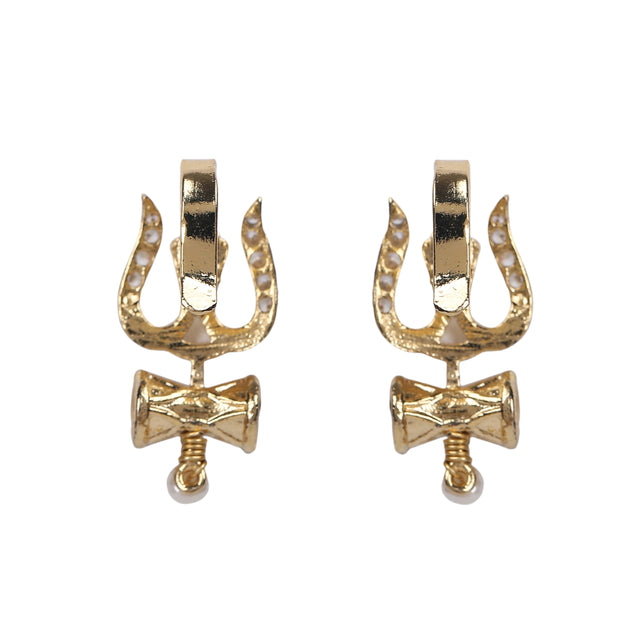 22k Gold Plated Taru Trishul Earcuff