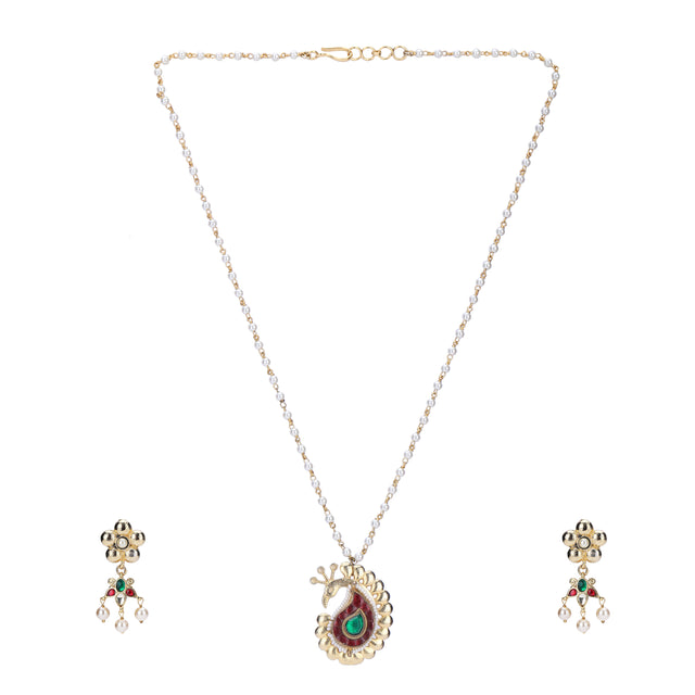 22k Gold Plated Divyam Dhrina Pendant Set