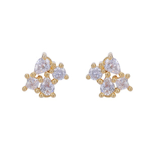 22k Gold Plated Ziya Amber Studs