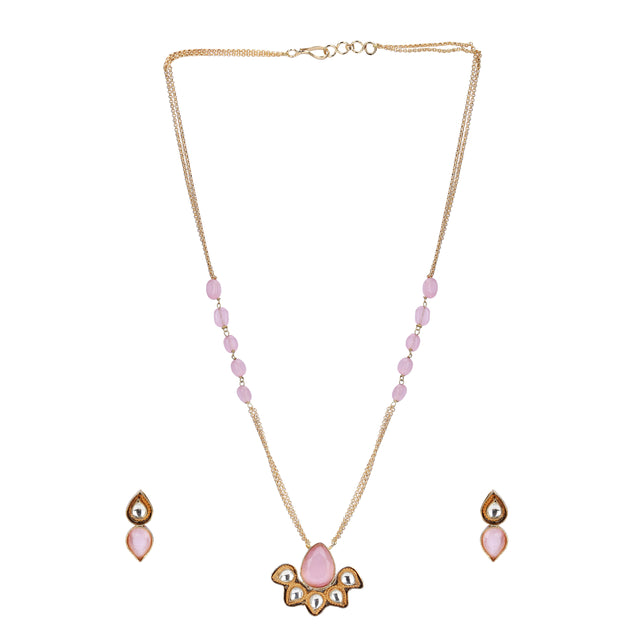 22k Gold Plated Divyam Lareya Necklace Set