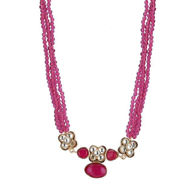 22k Gold Plated Divyam Zamira Necklace Set