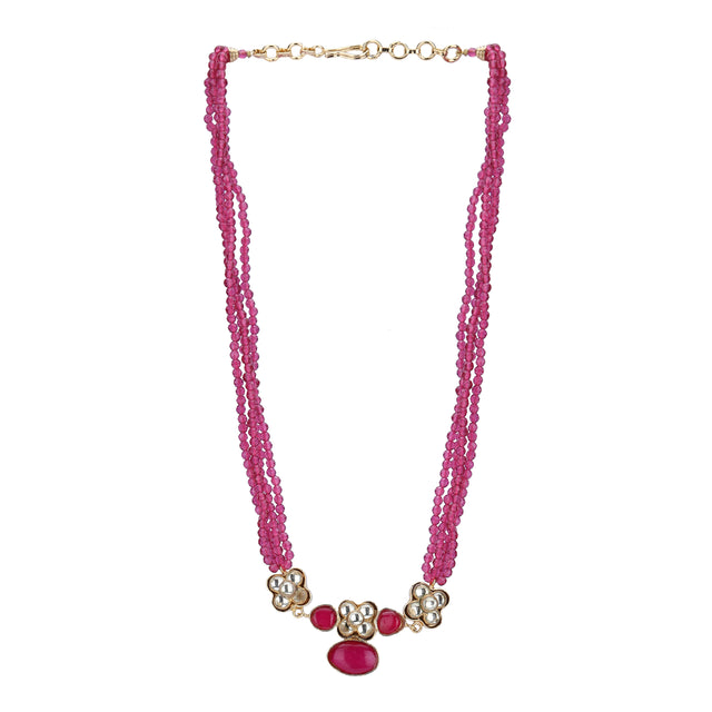 22k Gold Plated Divyam Zamira Necklace Set