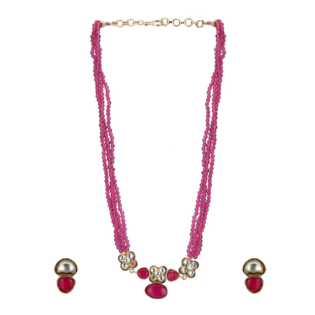 22k Gold Plated Divyam Zamira Necklace Set