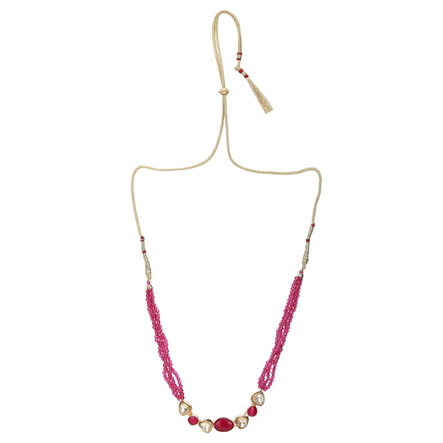 22k Gold Plated Divyam Yamira Necklace Set