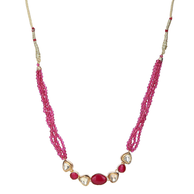 22k Gold Plated Divyam Yamira Necklace Set
