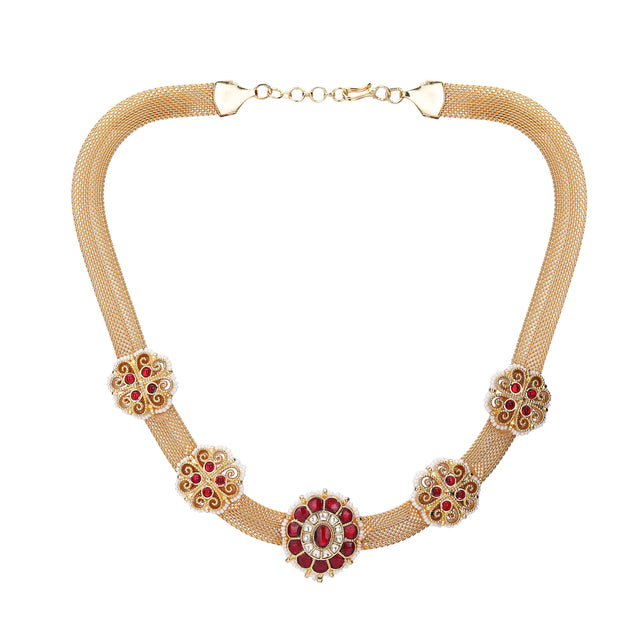 22k Gold Plated Divyam Evashi Necklace Set