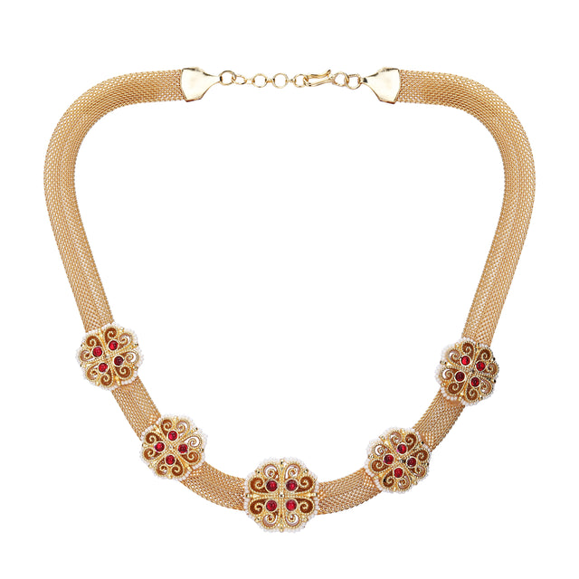 22k Gold Plated Divyam Pranvi Necklace Set