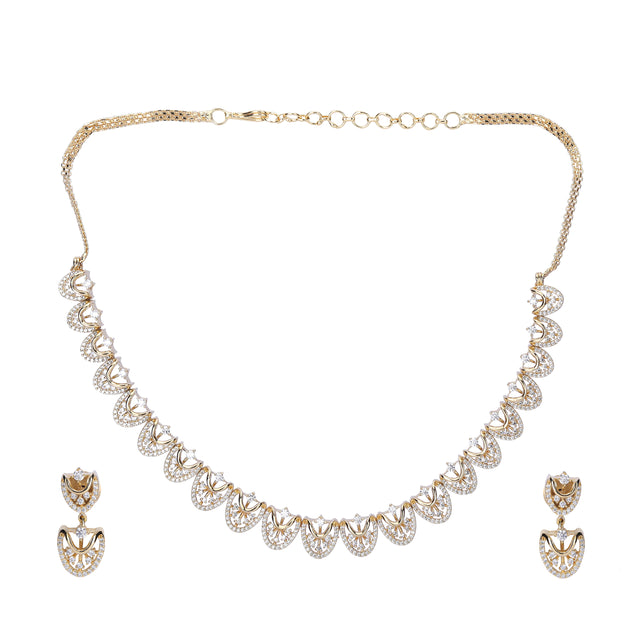 22k Gold Plated Zivara Hridaya Necklace Set